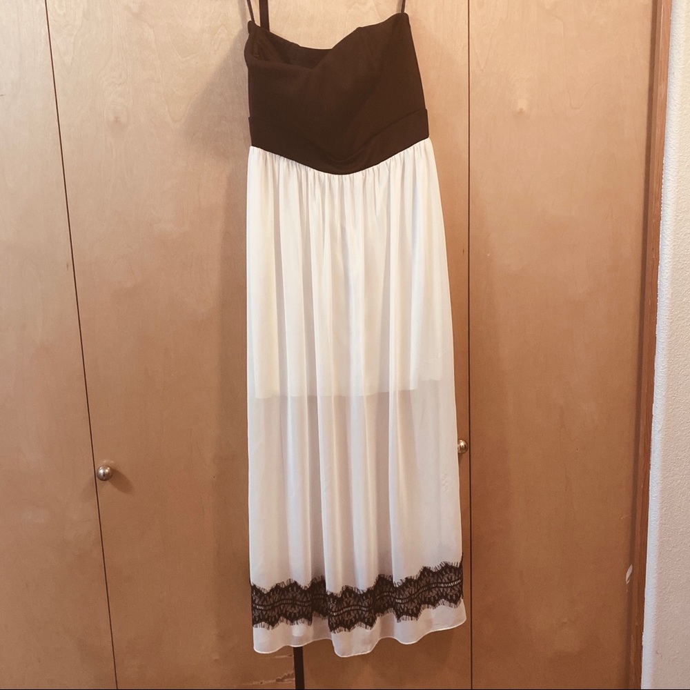 Enfocus Studios Black and White Maxi Dress